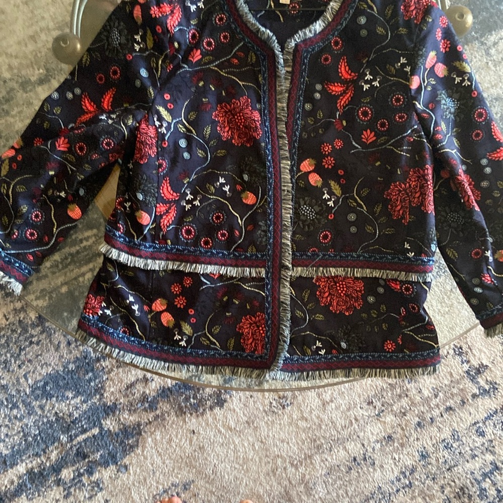 LOFT Strawberry Primavera Blazer Size 14